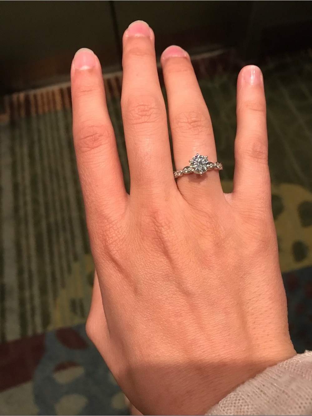 Luisa Graff Moissanite & Natural Diamond Ring